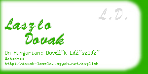 laszlo dovak business card